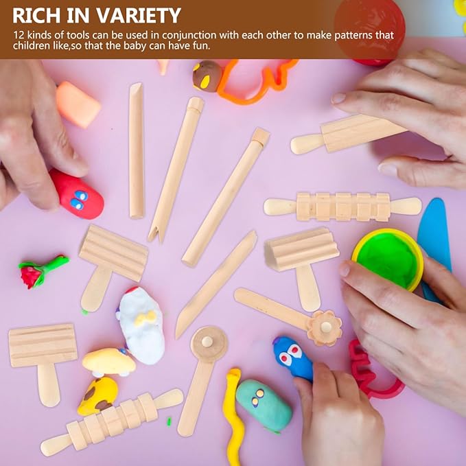 Small Wooden Rollers Mini Wooden Rolling Pin for Wood, Clay, and Dough Crafts for Christmas and Birthday Celebrations