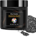 Mysterious Black Mica Powder, Natural Shimmer Mica Powder for Epoxy Resin/Candle/Soap/Lip Gloss/Slime/Quicksand/Bath Bombs/.Car Paint pigments.Candle Dye,Soap Making Dye(50g/1.7oz)