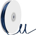 1/8 Inch X 100 Yards Navy Blue Satin Thin Ribbon Solid Color Double Faced Ribbons Perfect for Crafts Wedding Decor Bow Making Arts Sewing and More