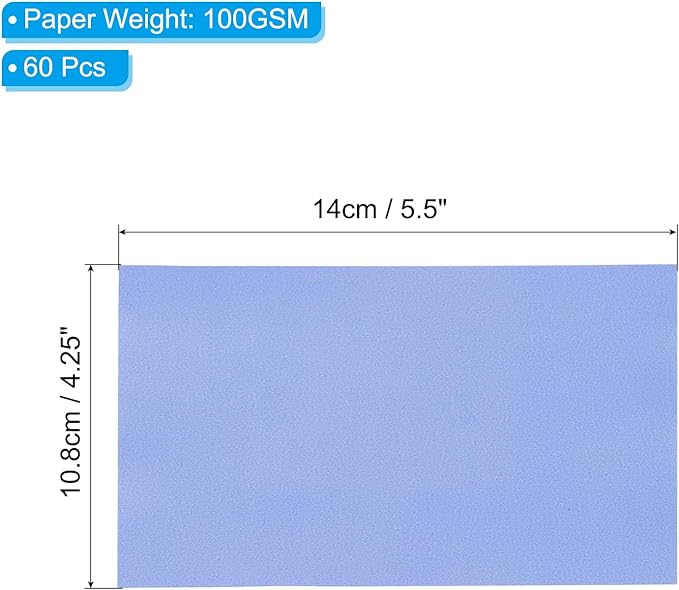 PATIKIL 60 Sheets Vellum Paper 4.25x5.5, Vellum Paper Printable Translucent Paper 100GSM Colored for Invitations Laser Inkjet Printing Card Making Crafting Wedding Tracing, Navy Blue
