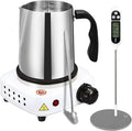 SAEUYVB Candle Making Kit,Candle Making Supplies,Candle Making Kit with Hot Plate,Candle Making Supplies for Beginners with Pouring Pot ，Thermometer and More（White）