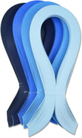 CrafTreat Blue Quilling Paper Strips for Craft Work - 500 Quilling Strips 3mm 30 CM Length - Paper Quilling for Decorating Cards, Gift Bags, Picture Frames and Scrapbooking