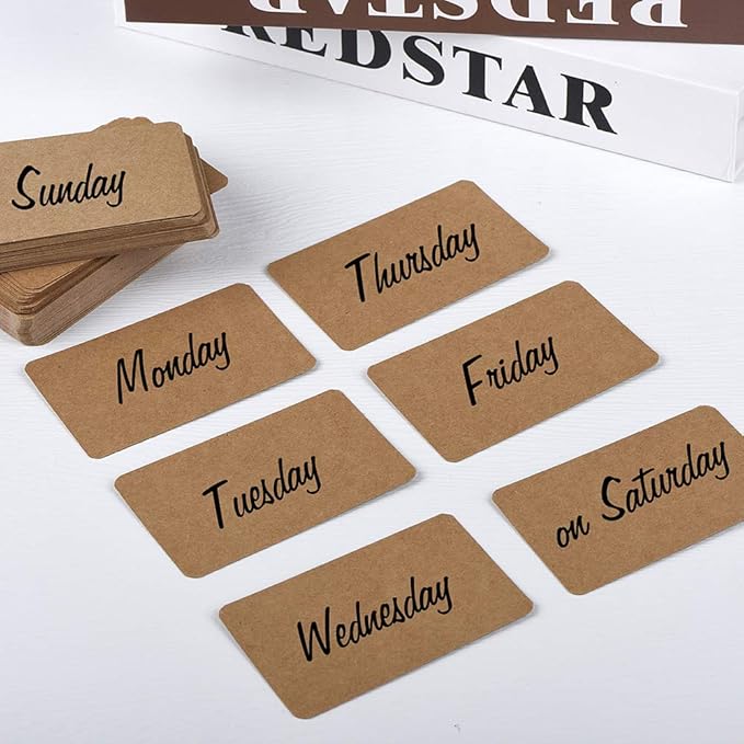 100pcs 3.54"x2" Blank Kraft Paper Business Card, Words Message Notes paper Tags, Mini Craft Cardboard Festival gifts