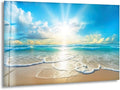 My Photostation.com 48Wx32H'' Beautiful Sunset & Ocean Glass Wall ArtTempered Glass Printing Wall Decor Large Wall Art Wall Hangings