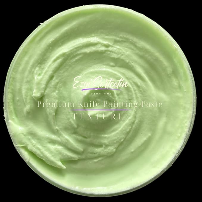 Premium Palette Knife Painting Paste|Texture Paste|Authentic Bright Colors|Ready to Use|Easy to Apply| 6oz (Pastel Neon Green)