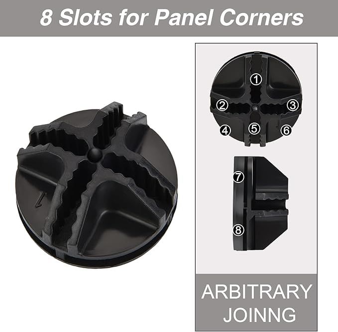 48 Pieces Cube Connectors Plastic Storage Wire Cube Organizer ABS Connectors for Modular Closet Storage Organizer and Wire Shelf (Black)