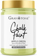 GRANOTONE Chalk Paint for Furniture | Matt-Finish Water-Based Acrylic Paint for Wood, Walls, Metal, Glass, Paper, Fabric Canvas | Maximum Coverage Chalk Paint for Kids & Adults, 500 Ml (AP GREEN)