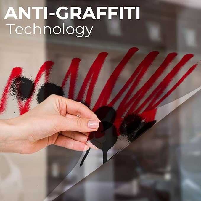 UV 99% VLT 20% Security and Safety 4 Mil Color Window Film Shatterproof Anti Shatter Tempered Glass Film for Home and Office Windows (VLT 20%, 36 in x 20 FT)