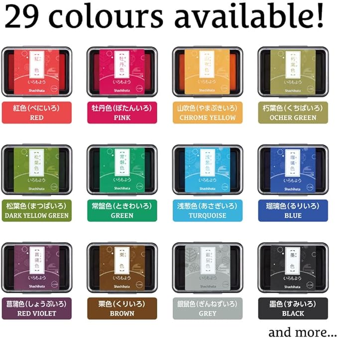 IROMOYO Stamp PAD, Traditional Japanese Ink Colour, Oil-Based Ink pad - Dark Blue