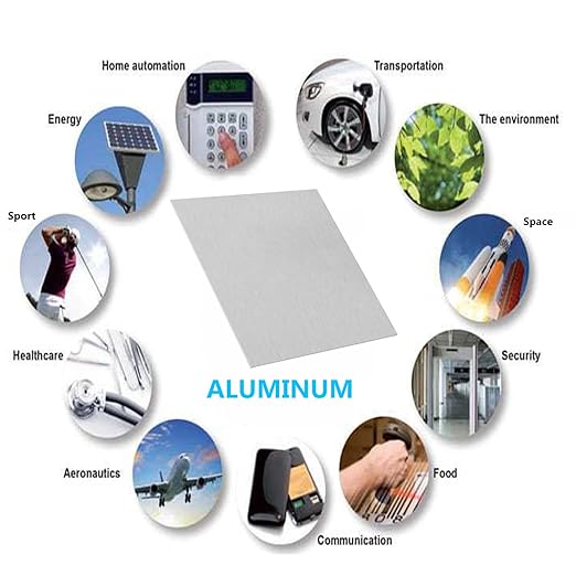6061 T651 Aluminum Sheet Metal 10 x 10 x 1/8(0.125") Inch Flat Plain Aluminum Plate Covered with Protective Film, 3MM Heat Treatable Rectangle Aluminum Metal Plate for Crafting, Industrial