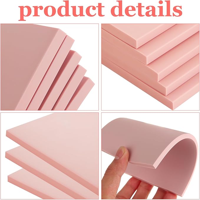 15 Pack Rubber Linocut Kit - 4 x 6 Inch Stamp Making Kit with Linocut Tools - Pink Rubber Block Stamp Printing Kit for Printmaking Supplies, DIY