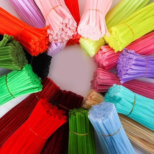 100 Pieces Pipe Cleaners Chenille Stem, Pastel Candy Color Pipe Cleaners Set for Pipe Cleaners DIY Arts Crafts Decorations, Chenille Stems Pipe Cleaners (Light Purple)