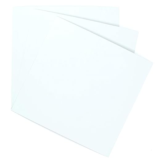 EAGLE 1: 12" x 12" 26 Gauge Sheet Metal Squares (3 Pack Per Order, Multiple Colors) Great for Arts, Crafts, DIY Home or Work Projects (12" X 12", White)