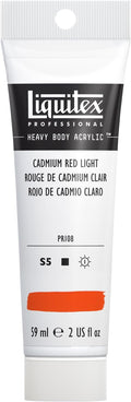 Liquitex Professional Heavy Body Acrylic Paint, 2-oz (59ml) Tube, Cadmium Red Light
