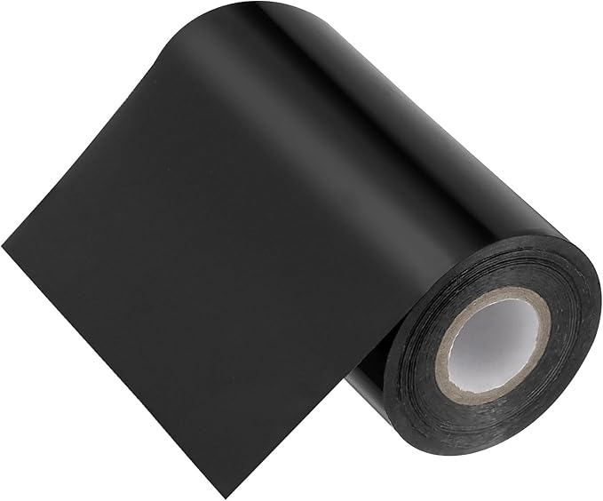 PATIKIL 5"x400Ft Hot Stamping Foil Paper, Heat Transfer Hot Stamping Paper Foil Roll for Leather DIY Logo Decor Craft Gift Package Scrapbook Card, Black