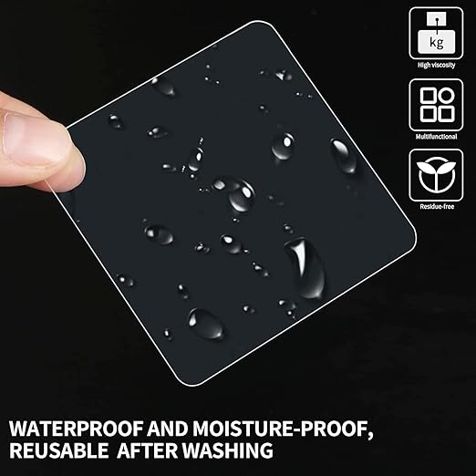 80PCS Premium Double Sided Mounting Squares Clear Tape,Heavy Duty Adhesive Pads for Pictures,Poster Hanging Strips - Strong Sticky Tack,Waterproof Adhesive for Shower,Wall Patch,Sticky Pads