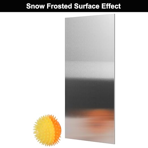 304 Stainless Steel Sheets Metal 6" x 12" x 1/8" (3.40MM) Inch 304 Stainless Steel Plates 10 Gauge Stainless Steel Shim Stock Plates Metal Sheets for Crafting, Stovetop, Snow Frosted Surface