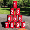 13 Carnival Can Games Bean Bag Toss Carnival Games, Including 10 Tin Cans and 3 Bean Bag Easter Outdoor, Suitable for Family Gatherings, Birthdays, Indoor and Outdoor Activities