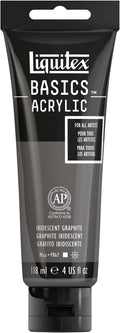 Liquitex BASICS Acrylic Paint, 118ml (4-oz) Tube, Iridescent Graphite