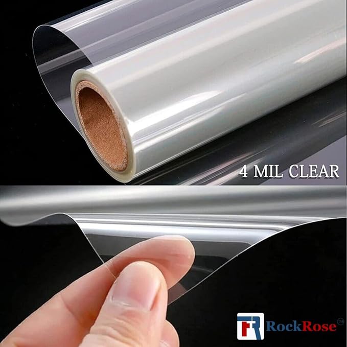 RockRose Security and Safety Clear Window Film - Anti-Shatter Tempered Glass Film for Home & Office Windows - Premium 4 Mil 99% UV Resistant Window Film for Enhanced Safety - (30 in X 10 Ft)