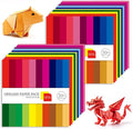 Origami Paper Kit 100 Sheets 70GSM 6 Inch Square Double Sided Color 50 Vivid Solid Colors for Hand Crafts Origami Paper Arts Creativity. Solid Color