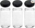 Jarming Collections 32oz Extra Wide Mouth Glass Storage Jar with BPA-Free Plastic Lid – Quart Size Airtight Mason Jar for Kitchen, Pantry, and Food Storage (3 Pack)