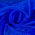 Fynite Royal Blue Organza Fabric by The Yard | 5 Yard Long | 44" Wide | Bridal Soft Sheer Organza Tulle for DIY Wedding Dress Fashion Craft Decorations
