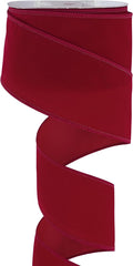 MEEDEE Red Velvet Ribbon - 2.5 Inch Wide, Wired, 25 Yards Spool - Velvet Christmas Ribbon for Tree, Wreaths, Bows