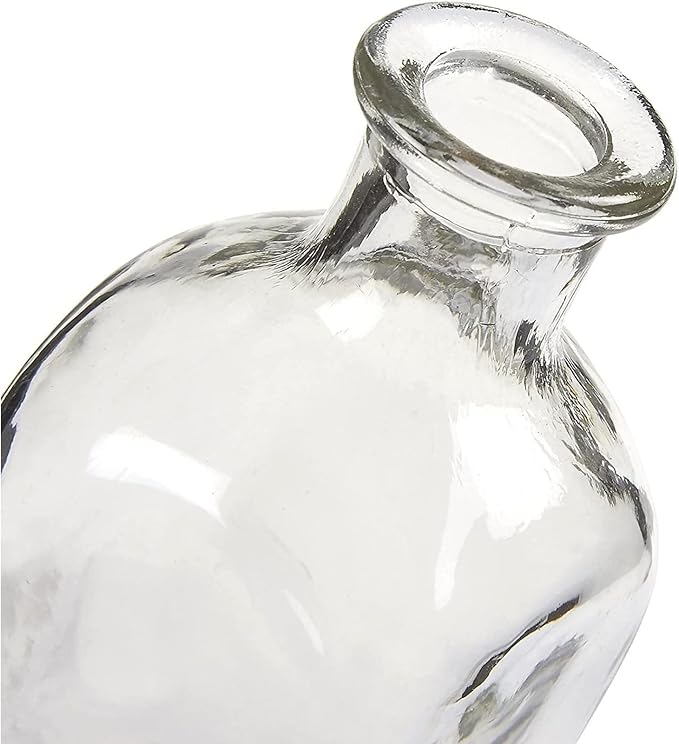 Juvale 12-Pack Mini Glass Bottles with Cork Lids - 4 oz Clear Vintage Square - Wedding Decor & Party Favors - Potion Bottles with Cork & Mini Glass Jars with Lids