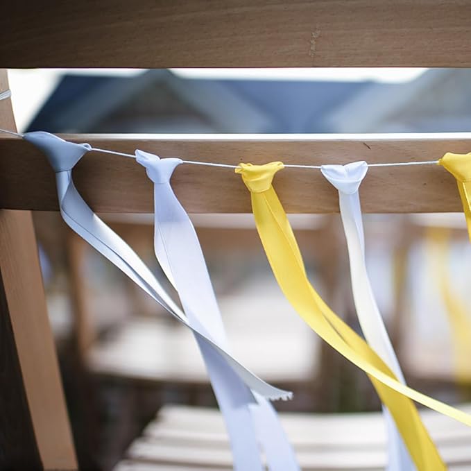 5/8" Width x 50 Yards Satin Fabric Ribbon, Yellow Ribbon Perfect for DIY Bows, Swags, Gift Wrapping, Craft, Flower Bouquet，Christmas and Party Decoration