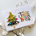 Lapoo Festivals Metal Cutting Die for Scrapbooking - Durable, Cut Stencils for DIY Scrapbook Photo Album Decorative Paper Card, Card Making Supplies, Embossing (Christmas Tree and Lights 4.7 x 3.9 in)
