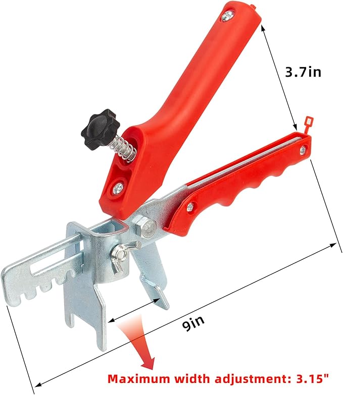 Tile Leveling System with Tile Plier, 1000-Piece Tile Spacers Clips and 200-Piece Reusable Wedges, Tile Leveler Tool Set for Ceramic Tile and Stone Installation (1/16 Inch Tile Spacers)