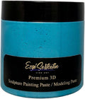 3D Sculpture Painting Paste|Texture Paste|Decorative Plaster|Ready to Use|Unique Colors|Ideal for Artwork|Stencil|Flowers|Texture|Art Relief|New Formula| 6 oz (Metallic Turquoise)