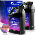 UV Resin Bulk 2000g, Hard Type Clear Beginner-Friendly Kit, Upgraded Formula & Crystal Clear for Jewlery Making, Art Craft, 1000g*2 Resin UV Kit for Earring, Pendant, DIY