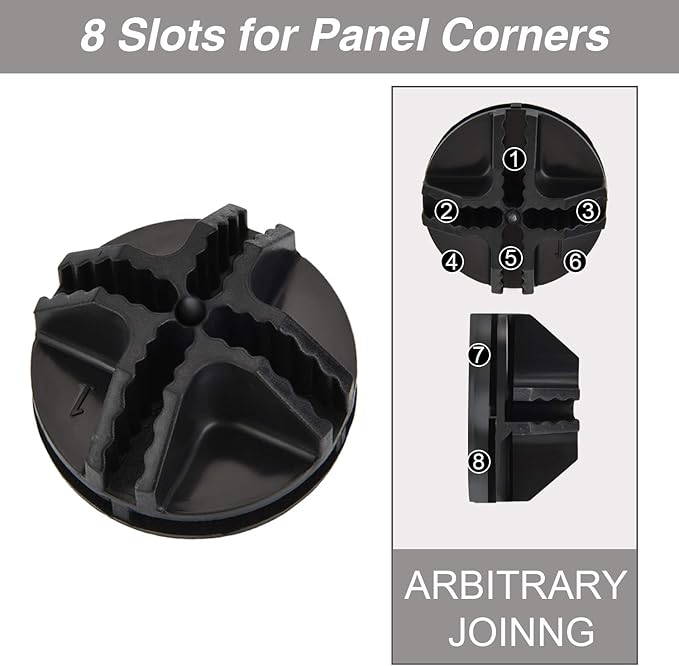 32 Pieces Cube Connectors Plastic Storage Wire Cube Organizer ABS Connectors for Modular Closet Storage Organizer and Wire Shelf (Black)