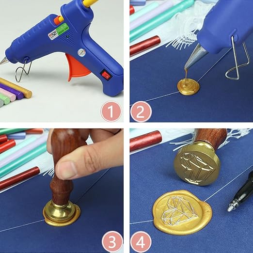 30 Pieces 7mm Sealing Wax Sticks for Glue Gun,PORXFLY Mini Wax Seal Sticks Great for Seals Stamp,Cards Envelopes,Wedding Invitations,Gift Wrapping,Wine Packages (Black)