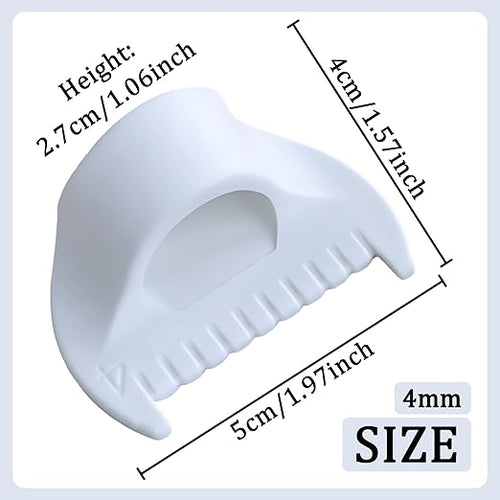 1 PCS 4mm Edge Lock Seam Guide, Mini Sewing Finger Ruler for Hand Sewing, DIY Sewing Kit Tool, Sewing Needle Gauge Measuring Guide, White