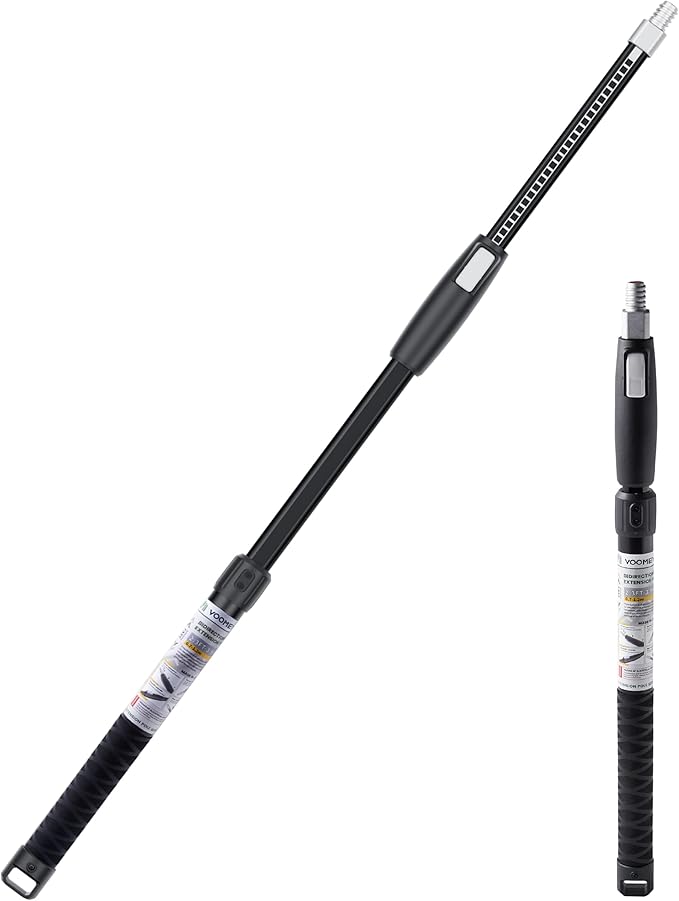 VOOMEY 2.3-4 ft (0.7-1.2m) Dual Extending 28 Point Adjustable Extension Pole for Paint Roller Frames | Heavy-Duty Telescopic Extension Pole | Multi-Purpose Tool for Dusting, Painting & Mores