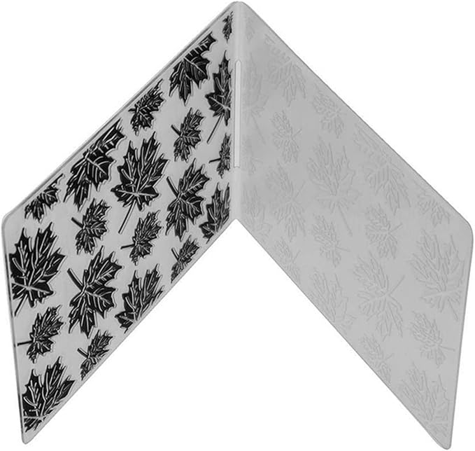 Arbuya Maple Leaves Background Plastic Embossing Folder for Scrapbook DIY Album Card Tool Plastic Template (Maple Leaves)