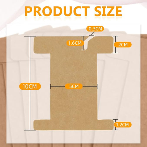 100 Pcs Ribbon Organizer Set Cardboard Ribbon Spools Embroidery Floss Holder Organizer Embroidery Thread Holder Empty Cardboard Yarn Bobbin for Cross Stitch Craft DIY Sewing