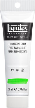 Liquitex Professional Heavy Body Acrylic Paint, 2-oz (59ml) Tube, Fluorescent Green