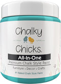 Chalky Chicks All-in-One Chalk Paint for Furniture or Cabinet - 8 Fl Oz - Matte Finish Mermaid (Green Teal) for Metal, Wood Furniture Paint - No Sanding All-in-One for Home Decor & Crafts, USA Made