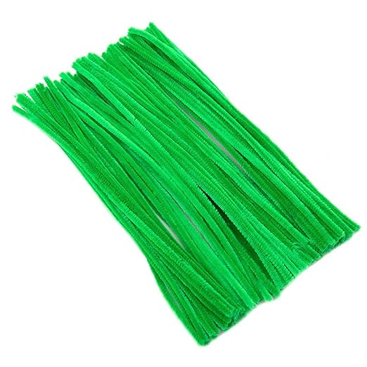 300 Pieces Pipe Cleaners Chenille Stem, 3 Pastel Candy Color Pipe Cleaners Set for Pipe Cleaners DIY Arts Crafts Decorations, Chenille Stems Pipe Cleaners (Green)