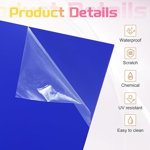 uxcell Acrylic Sheets 12x8 Inch Acrylic Panel 1/8 Inch-3mm Plastic Board for Picture Frames Sign Holders DIY Display Projects Craft, Dark Blue