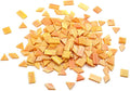 Lanyani 200 Mixed Color Glass Mosaic Tiles - 4 Shapes, Tiffany Stained Glass Pieces for Crafts, Pumpkin Orange