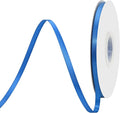 Royal Blue Satin Ribbon 1/4" X 50 Yards Solid Color Double Faced Ribbons Perfect for Crafts Wedding Decor Bow Making Arts Sewing and More