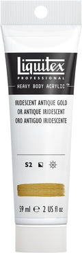 Liquitex Professional Heavy Body Acrylic Paint, 2-oz (59ml) Tube, Iridescent Antique Gold