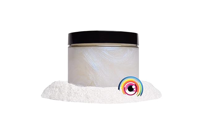 Mica Powder Pigment “Glimmer Ghost Blue” Multipurpose DIY Arts and Crafts Additive | Woodworking, Natural Bath Bombs, Resin, Paint, Epoxy, Soap, Nail Polish, Lip Balm (Glimmer Ghost Blue, 25G)
