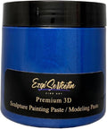 3D Sculpture Painting Paste|Texture Paste|Decorative Plaster|Ready to Use|Unique Colors|Ideal for Artwork|Stencil|Flowers|Texture|Art Relief| 6 oz (Metallic Dark Blue)