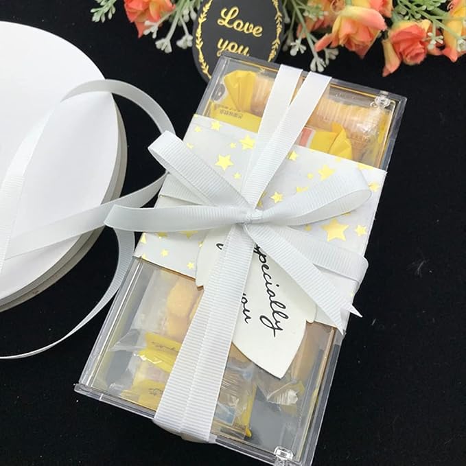 LIUYAXI 1/4" X 50 Yards Solid White Grosgrain Ribbon, Perfect for Crafts, Wedding Decor, DIY Hair Accessories, Sewing, Gift Package Wrapping and More